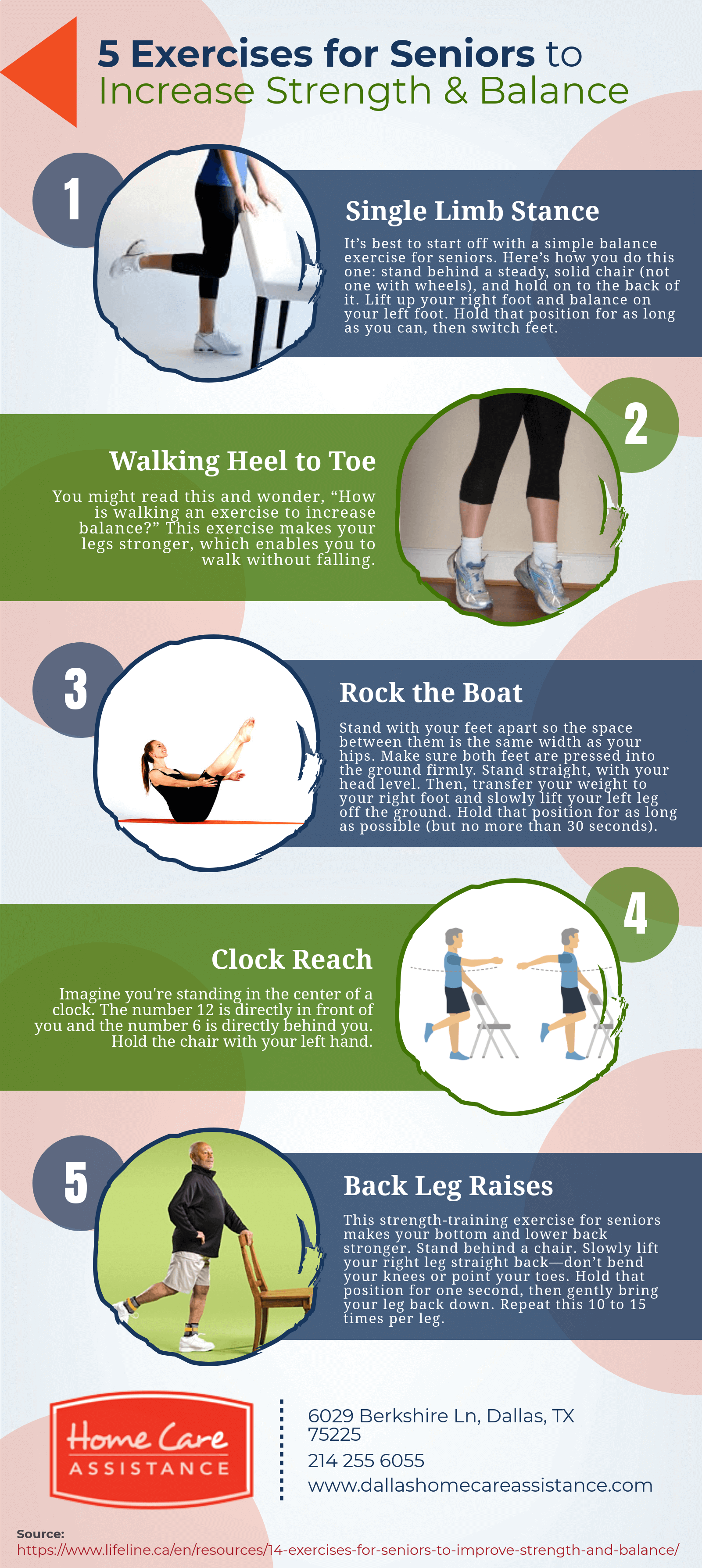 5 Strength & Balance Exercises for Seniors [Infographic]